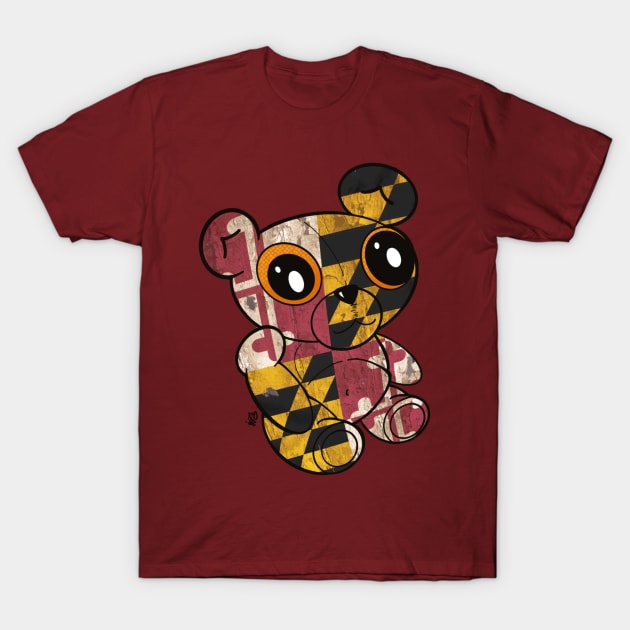 Maryland State Flag Art Teddy Bear T-Shirt by Alt World Studios